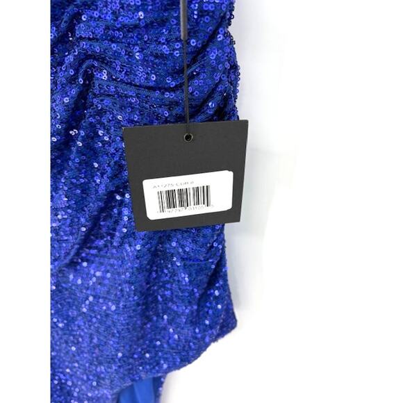 Mac Duggal Dramatically High-Low Sleeveless Formal Gown in Cobalt Blue – Size 0 - Picture 7 of 8